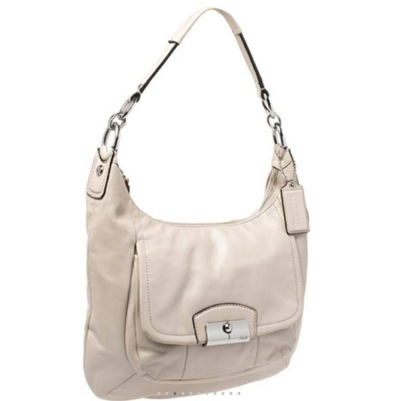 COACH Ivory Kristin Leather Crossbody Hobo Bag - Picture 6 of 11
